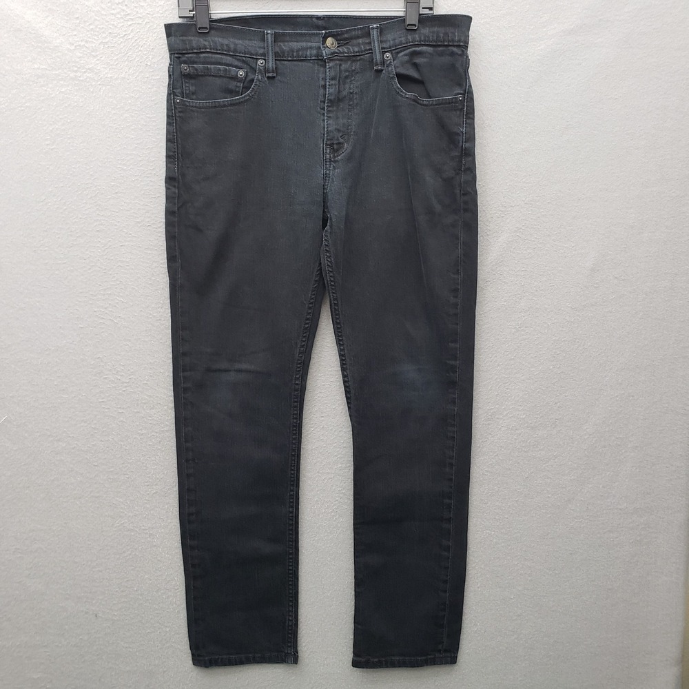 Levi's 32x30 Slim Straight Leg Jeans Dark Wash Blue Black Denim Emo Punk Stretch